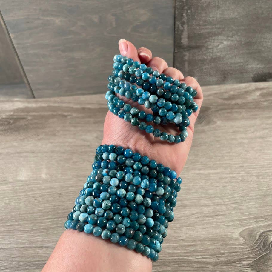 Keystone Crystals - Wholesale Beaded Bracelet - Gemstone Beaded Stretch Bracelets 6mm  – Bulk Jewelry 74