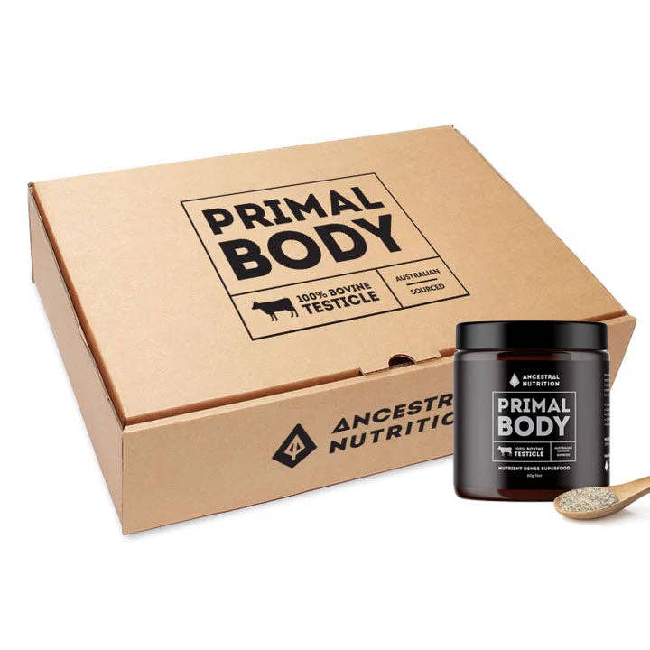 Ancestral Nutrition Pty Ltd – Großhandel Nahrungsergänzungsmittel/Vitamin zum Einnehmen – Primal Body Weidegezüchtetes Rinderhodenpulver (Packung mit 6)0