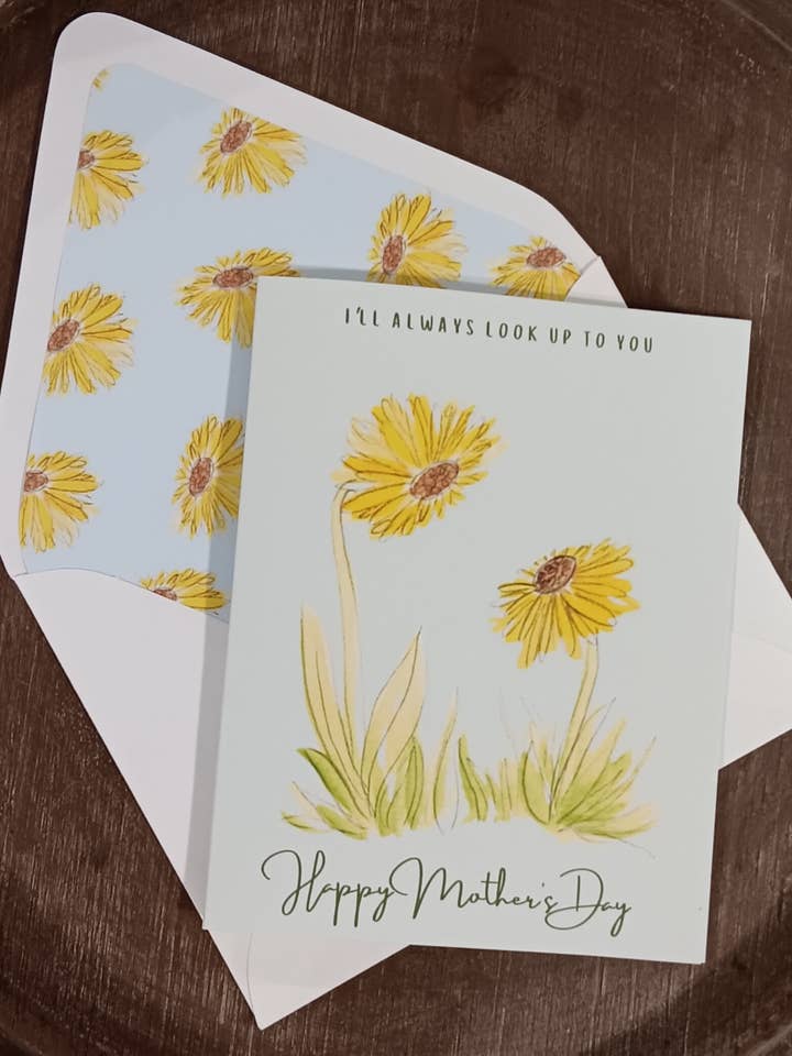 Look Up to You Mother's Day Card for wholesale by The Lettering Loft