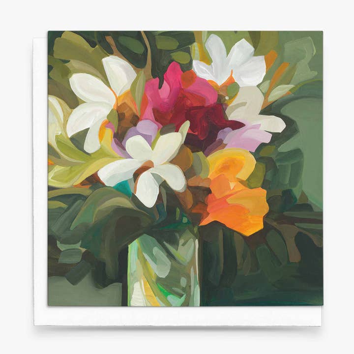 Tallula | Floral art card | Flower greeting card for wholesale by Susannah Bleasby Art