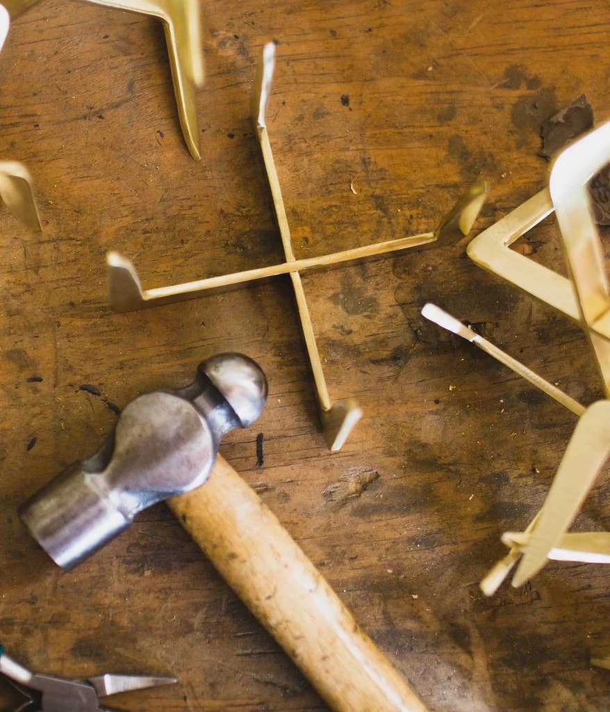 The African Home Goods - Wholesale Coasters - PURE BRASS & ANKOLE HORN COASTER SET OF 42