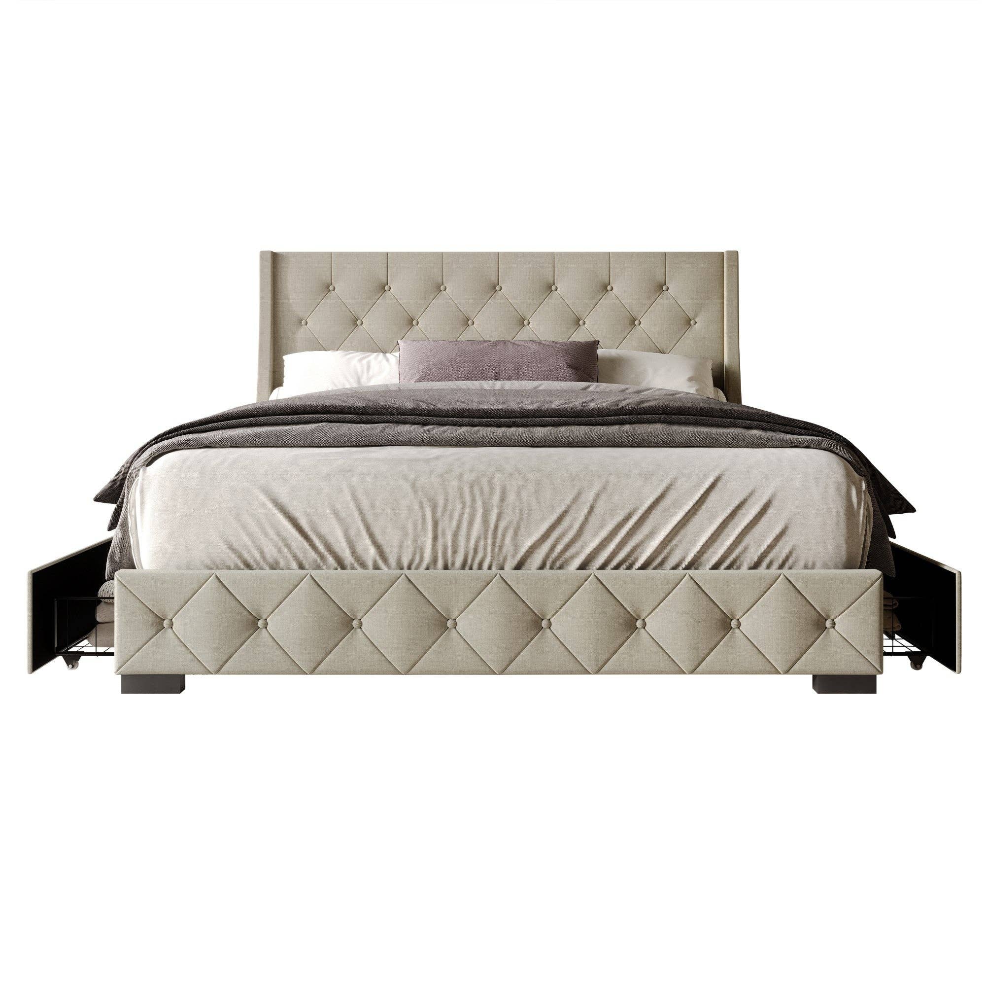 Home Design - Wholesale Bed - Olympia Tufted Upholstered Storage Platform Bed5