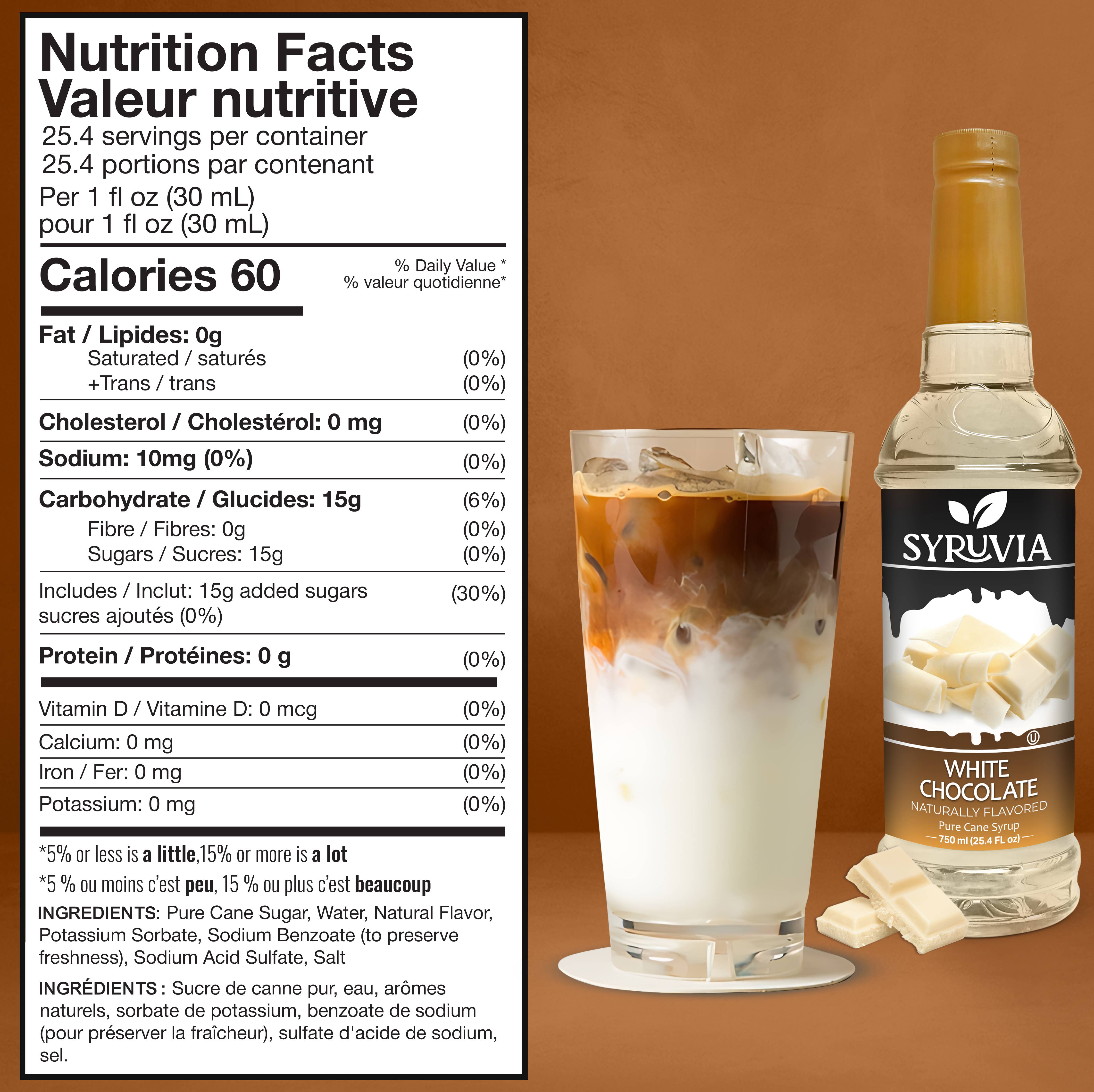 Syruvia - Wholesale Flavored Syrup - White Chocolate Syrup2