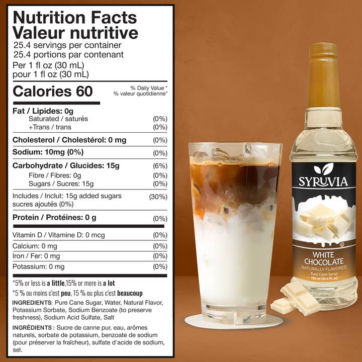 Syruvia - Wholesale Flavored Syrup - White Chocolate Syrup2