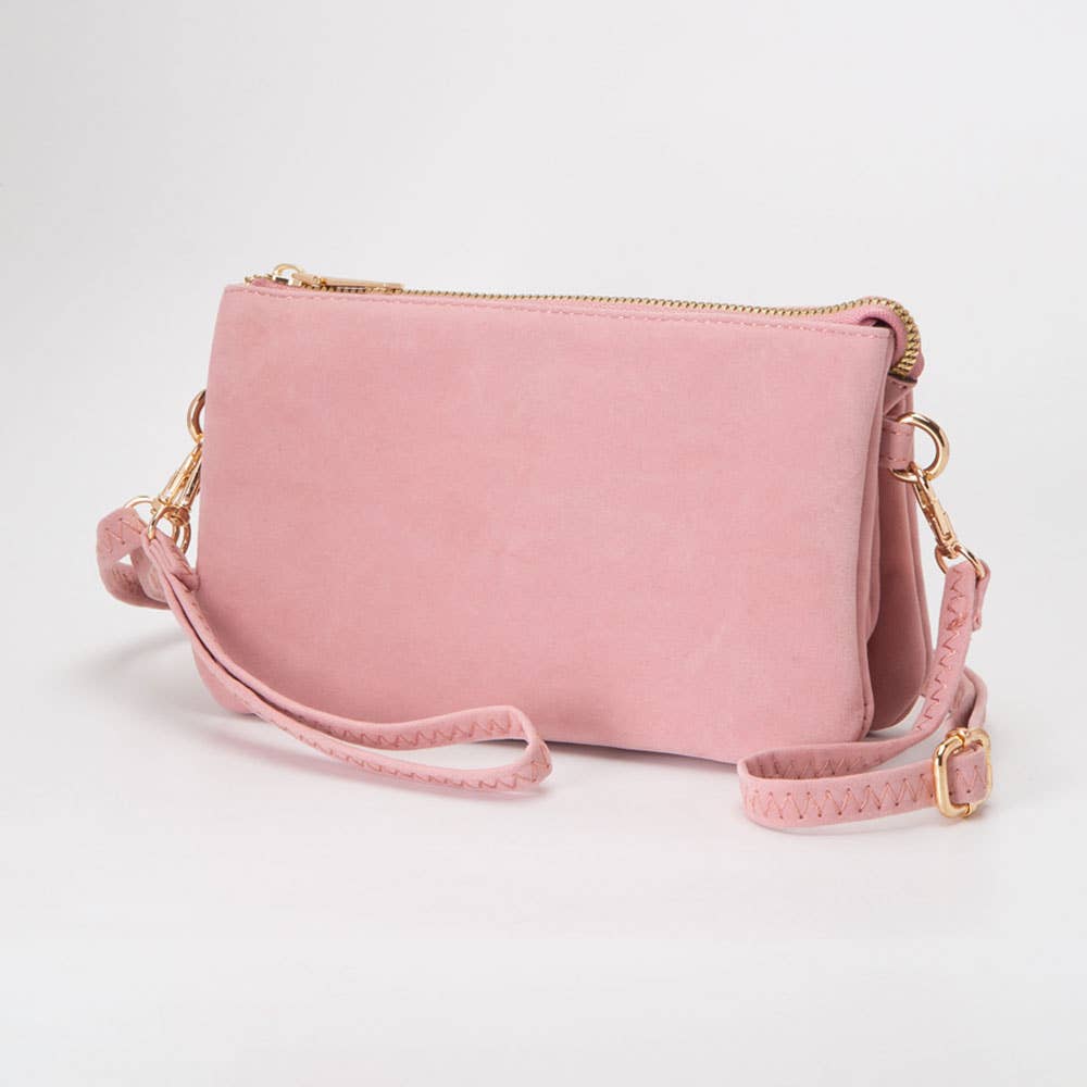 Sensibling Corp. - Wholesale Crossbody Bag - Women's - Plain Faux Suede Crossbody Clutch Bag11