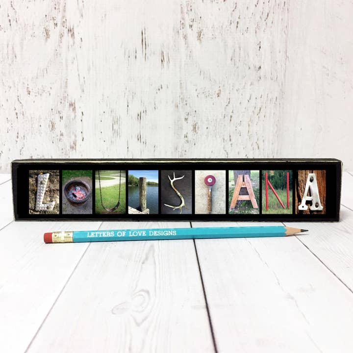 Louisiana Gifts, Louisiana Souvenir, Louisiana Home Decor for wholesale by Letters Of Love Designs