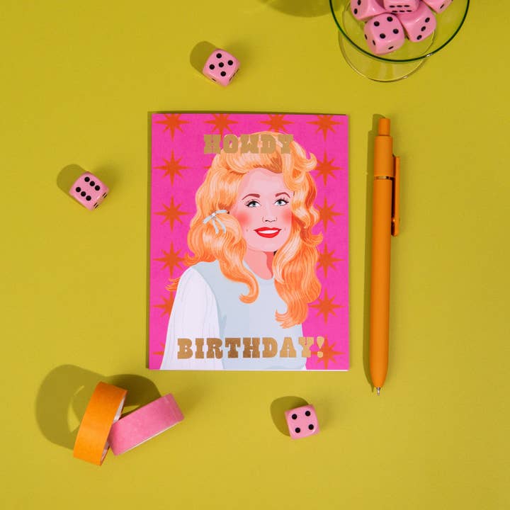 Lucky Goods Paper - Wholesale Birthday Card - Howdy Birthday – Foil Country ✿ Birthday Card5