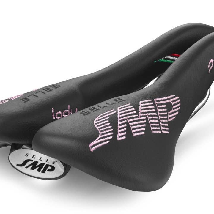 Black Selle SMP Pro Saddle with Steel Rails (Lady Black) for wholesale on Faire0