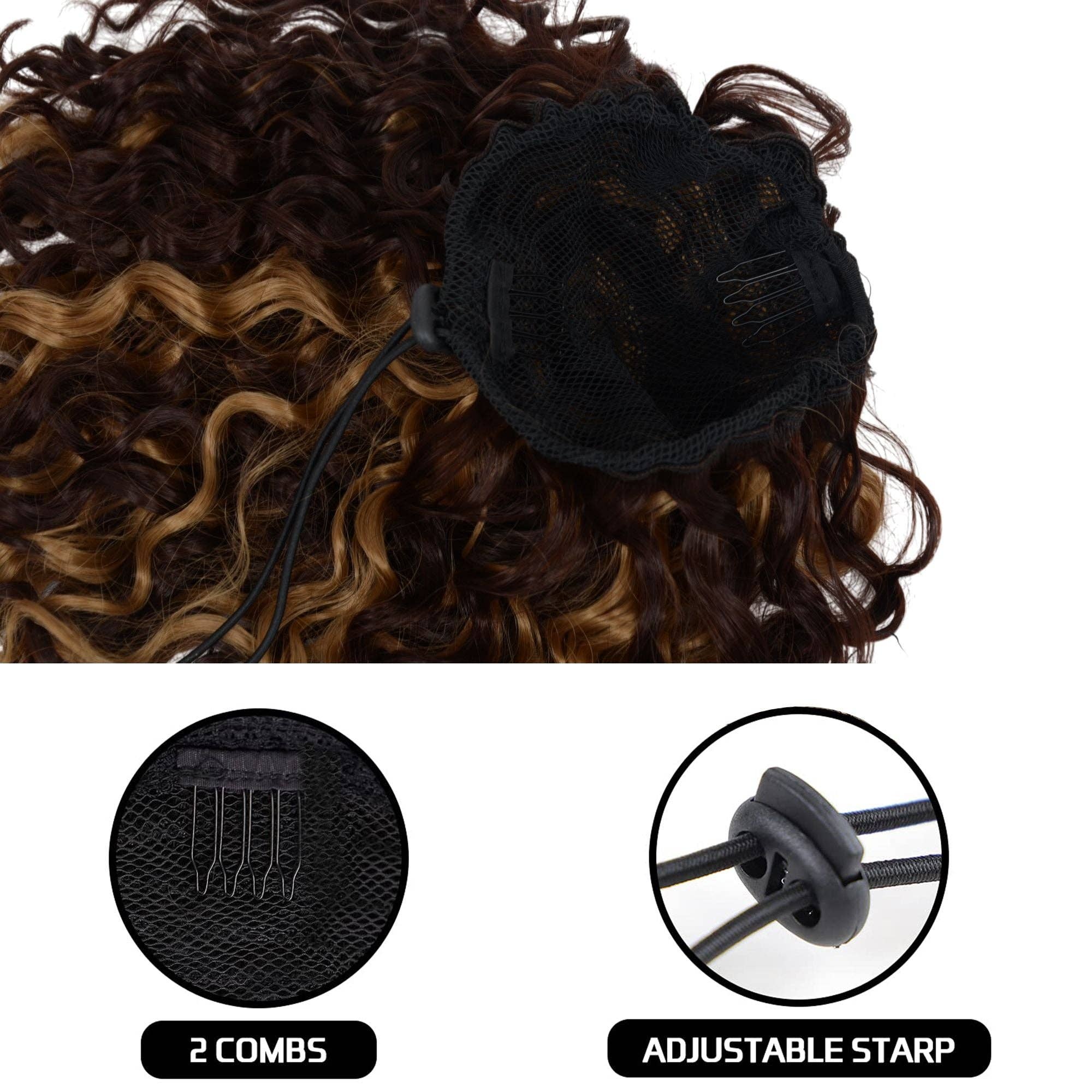 AK Brand - Wholesale Hair Extensions - 10" Curly Drawstring Ponytail Extension for Women4