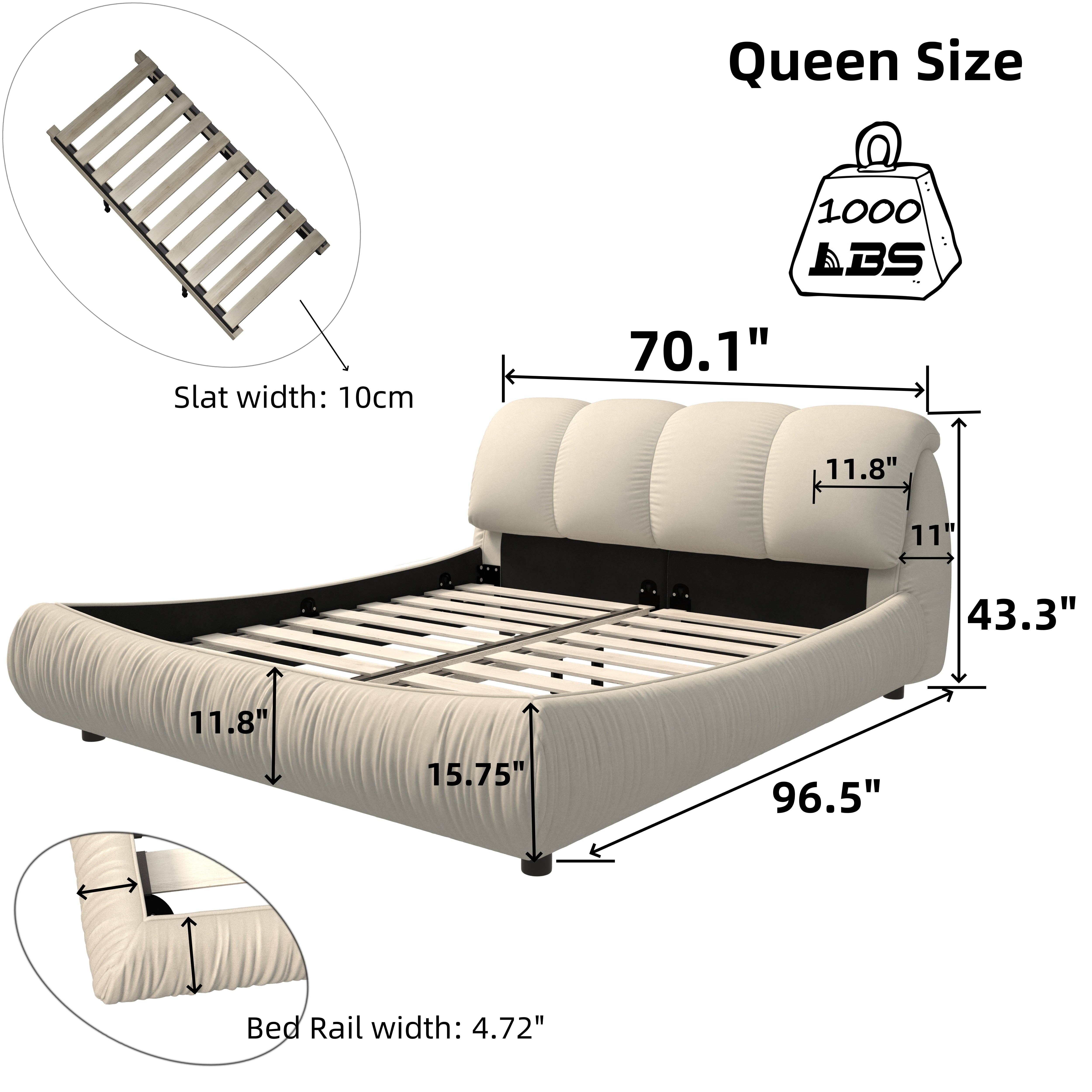 HOMYCASA DESIGN INC - Wholesale Bed - Trosa Luxury King Upholstered Platform Bed9