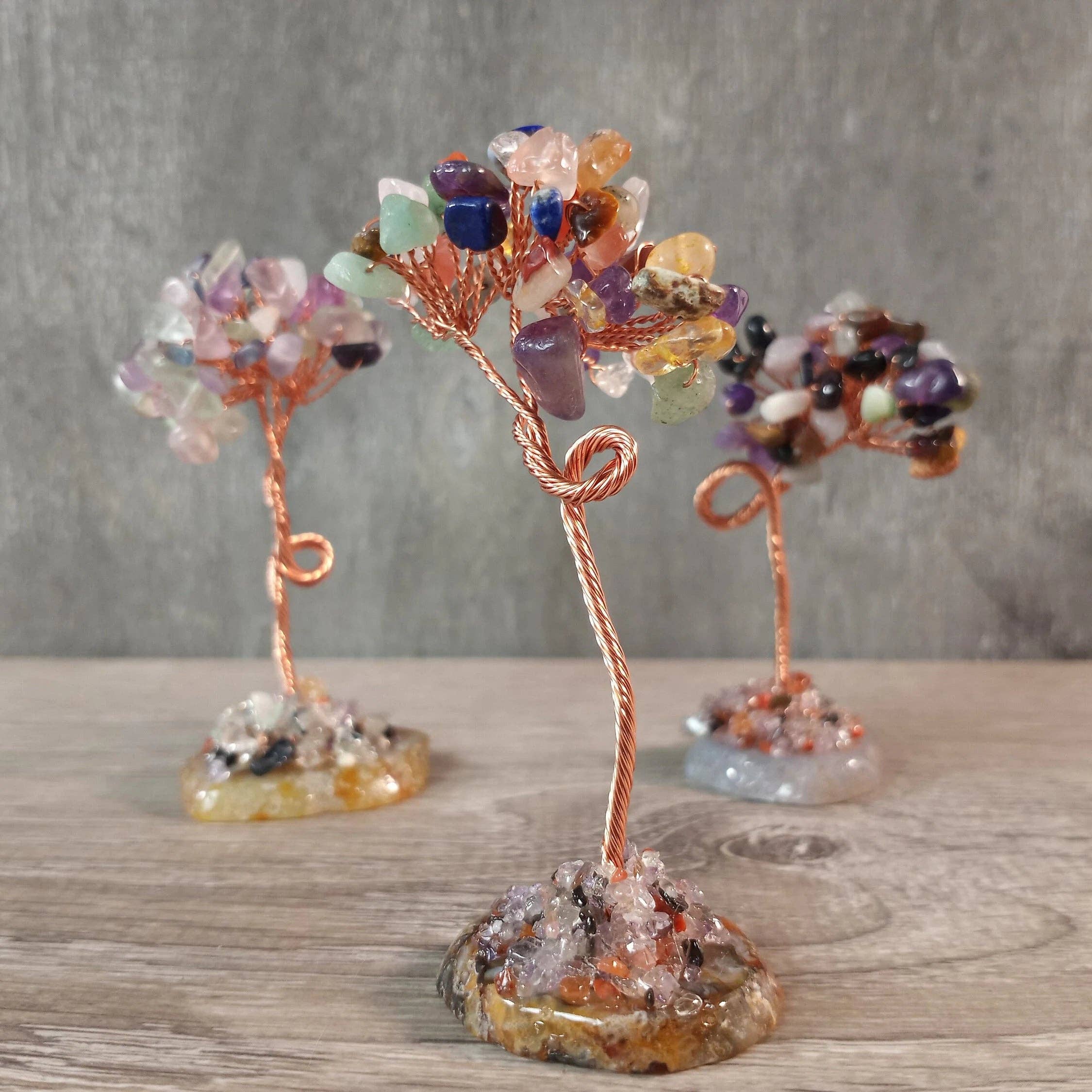 Keystone Crystals - Wholesale Spiritual Stone/Crystal - Gemstone Copper Tree on Agate Base – Crystal Decor4