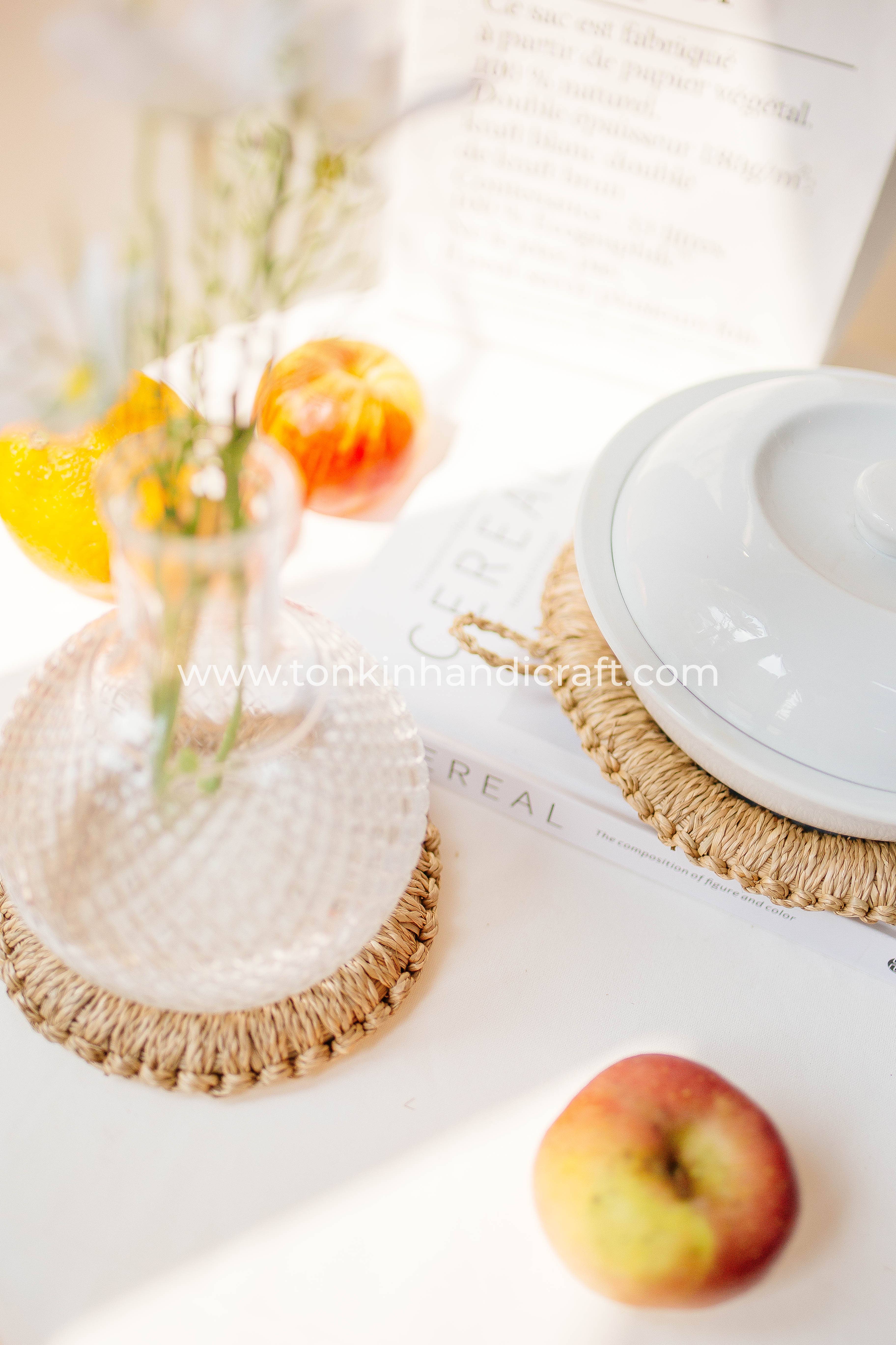 Tonkin Handicraft - Vente Dessous-de-plat - Dessous de plat rond en osier15