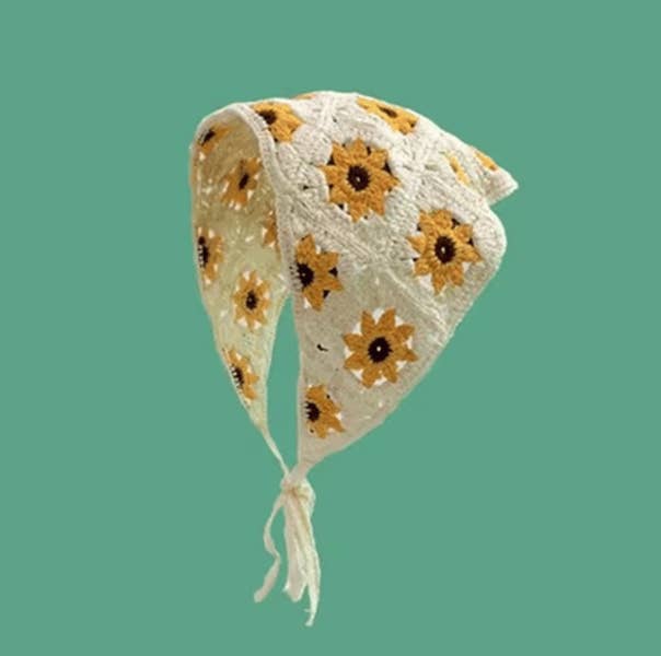 Headband with sunflower pattern for wholesale by Rebranding Earth