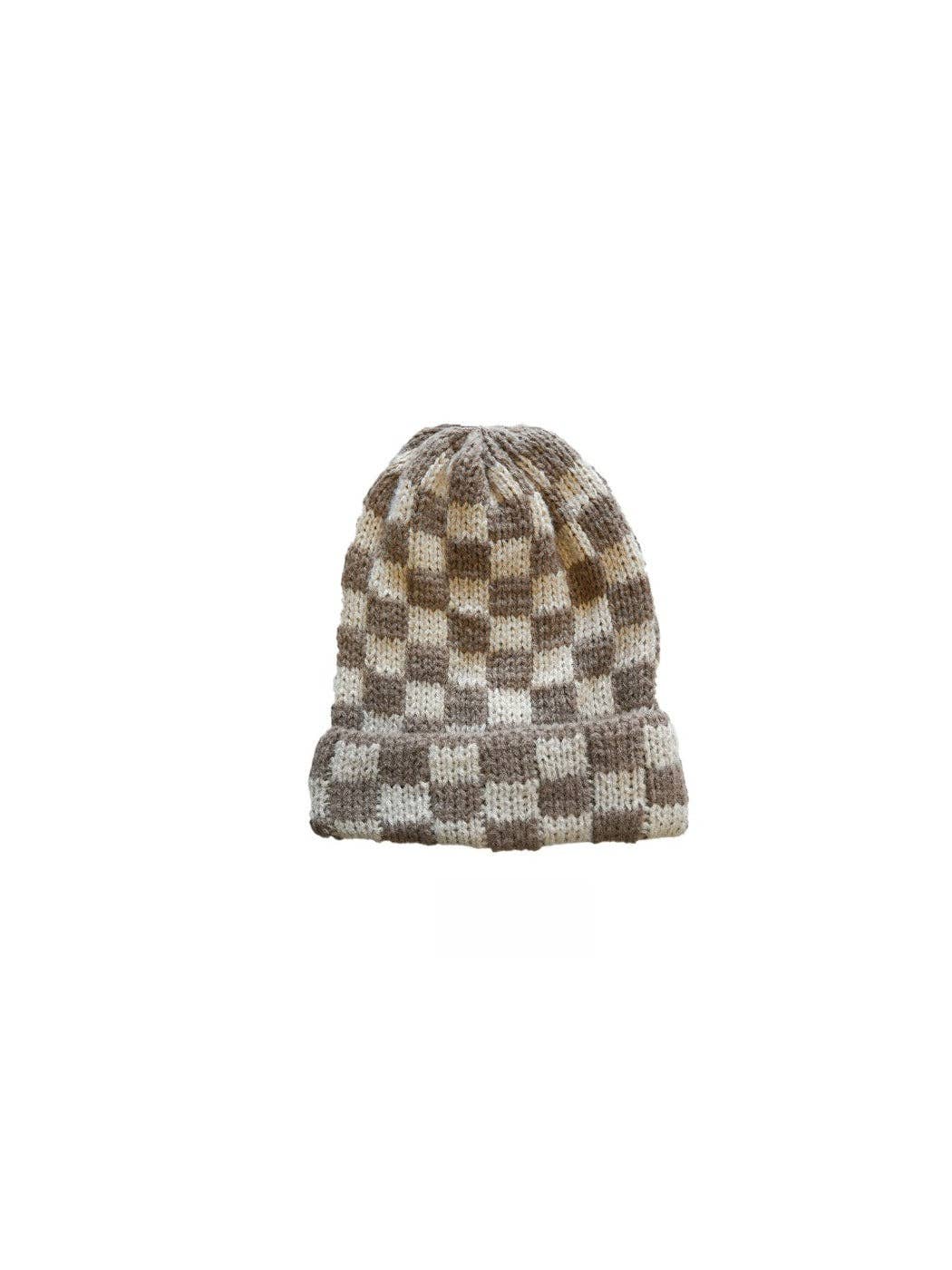 Funkyrel® Atzbranding Limited - Wholesale Beanie - Women's - Haila - Winter Checkered Knitted Beanie4