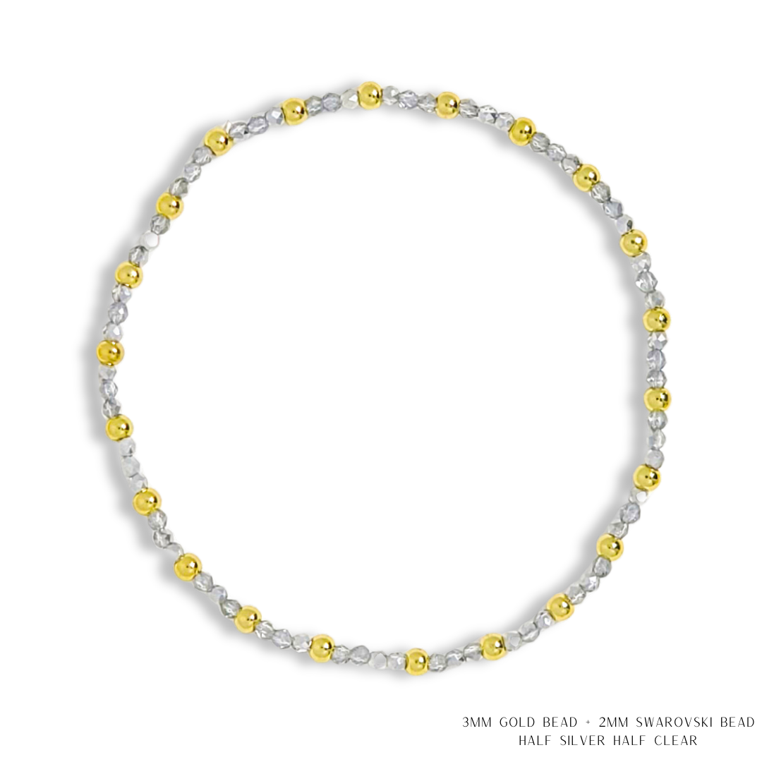 Savvy Bling - Vendita all'ingrosso Bracciale con perline - Bracciale con Perline in Oro e Cristalli Swarovski - Più Colori56