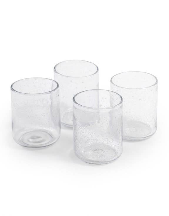 McGowan & Rutherford Ltd – wholesale Drinking glass/cup – Set of 4 Bubbled Glass Tumblers0