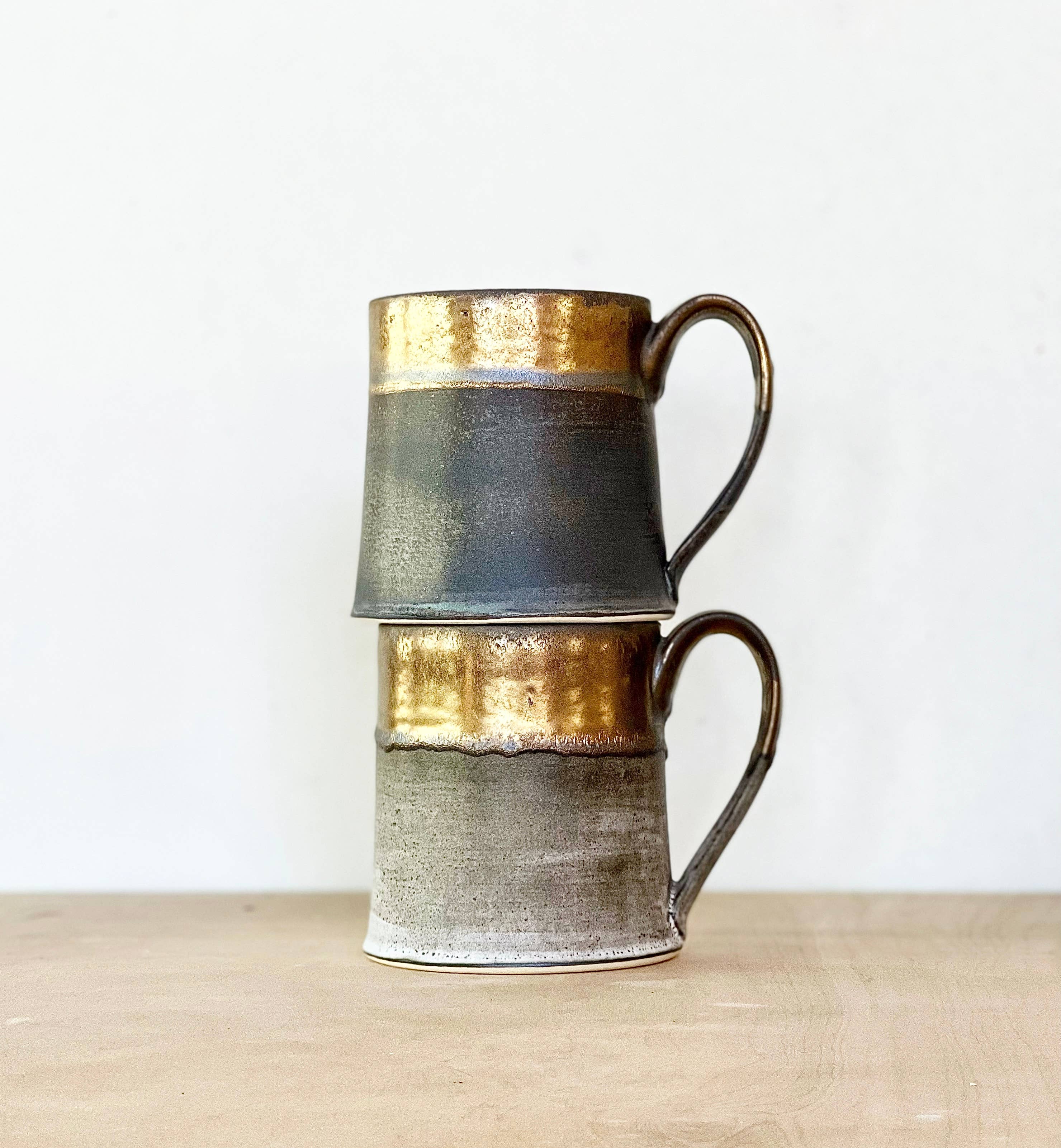 Jessica Wertz Ceramics - Wholesale Coffee Mug - Black + Gold Mug1