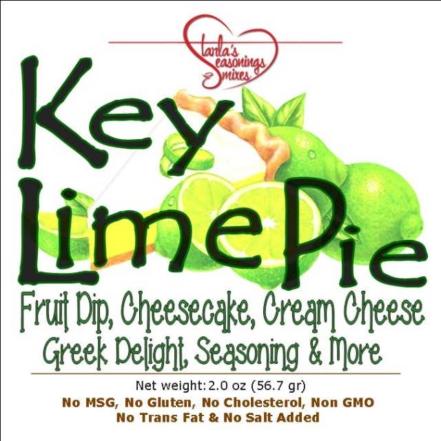 Key Lime Pie Cheesecake or Key Lime Pie Fruit Dip Mix for wholesale by Starla's Seasonings, Dip & Mixes