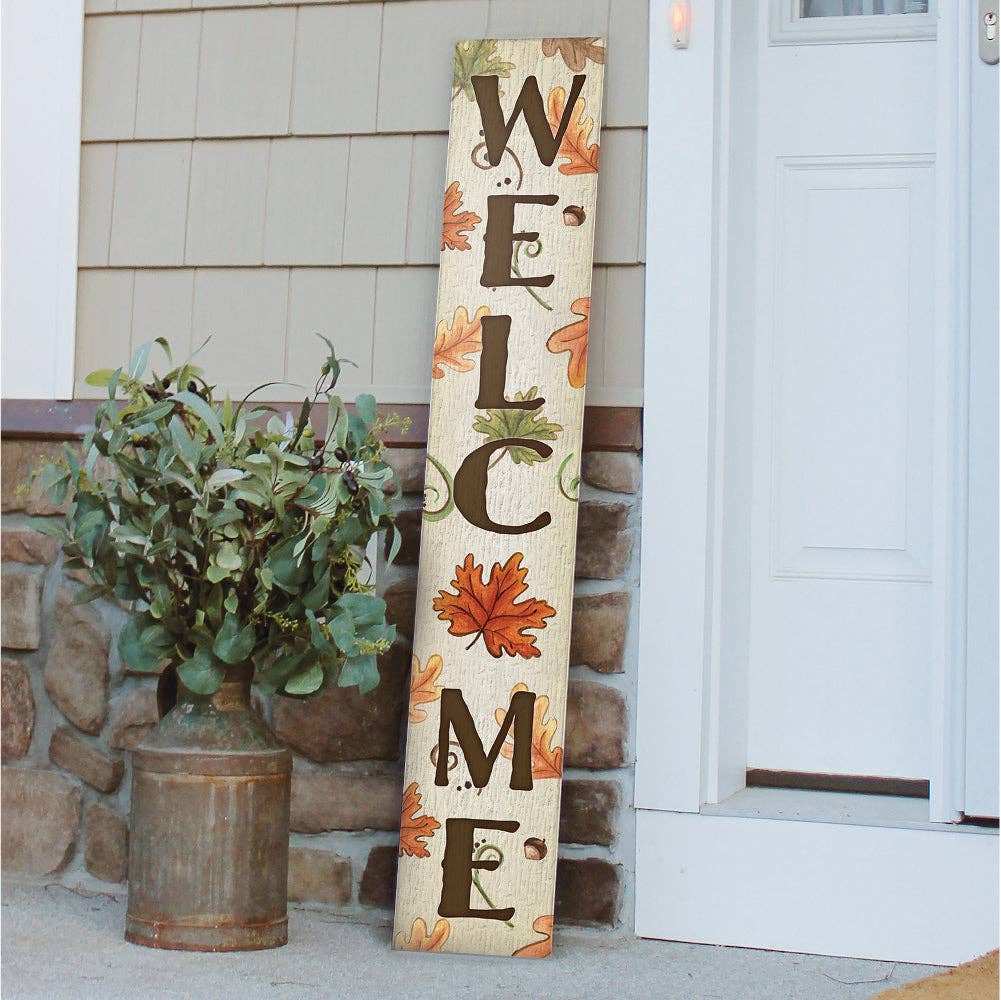 ST Creations - Wholesale Sign - Welcome Leaves & Acorns - Porch Board™1