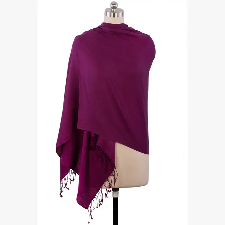 SAACHI - Wholesale Scarf - Women's - Cashmere Silk A Scarf With Eyelash Fringe13