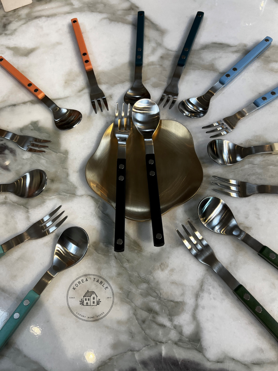 Korea Table - Vente Cuillères à soupe - [BOGEN] Fourchette à thé Sentier en satin - Cuillère à thé2