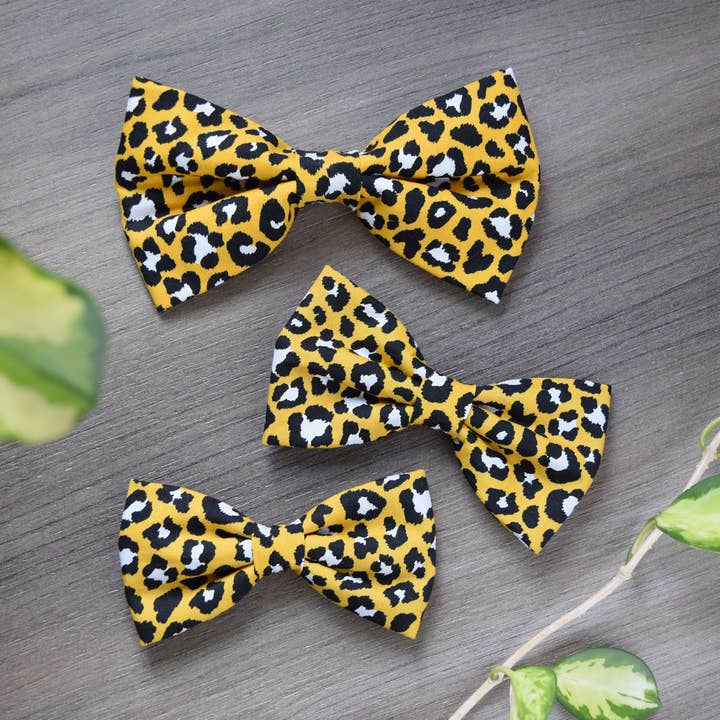 Papillon Giallo Leopardo per Gatto o Cane - Papillon per Animali della Giungla per la vendita all'ingrosso da parte di CrazyCoolCat