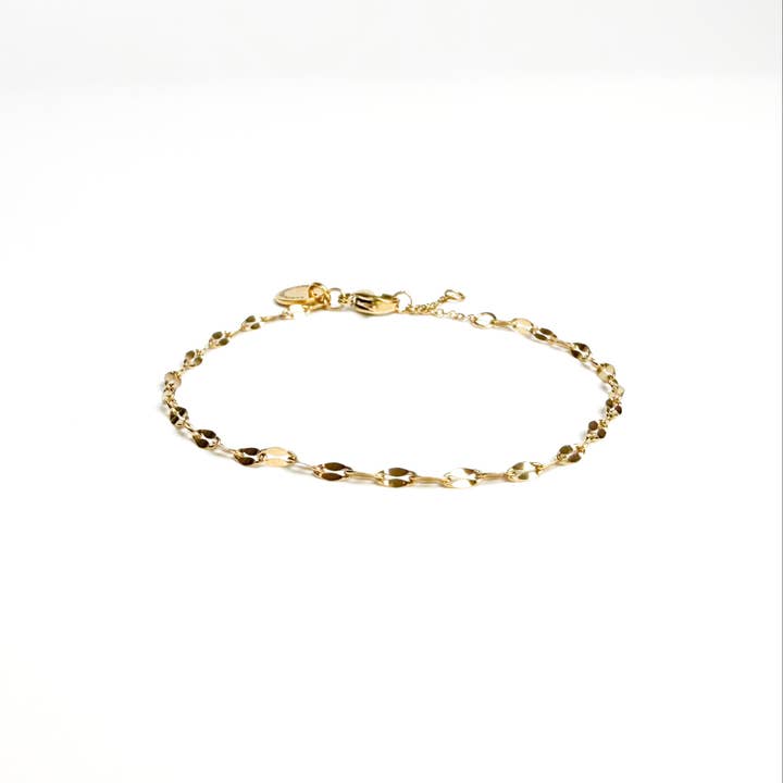 Bracciale « Lima » in acciaio inox con placcatura oro 18 carati per la vendita all'ingrosso da parte di Kleinigkeitenliebe