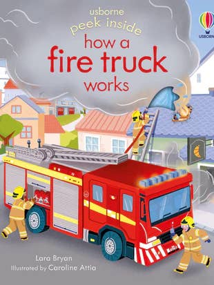 Peek Inside How a Fire Truck Works : Usborne for wholesale by HarperCollins