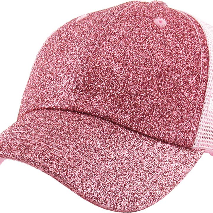 KBETHOS - Wholesale Ponytail cap – Women’s - Glitter Meshback Baseball Cap48