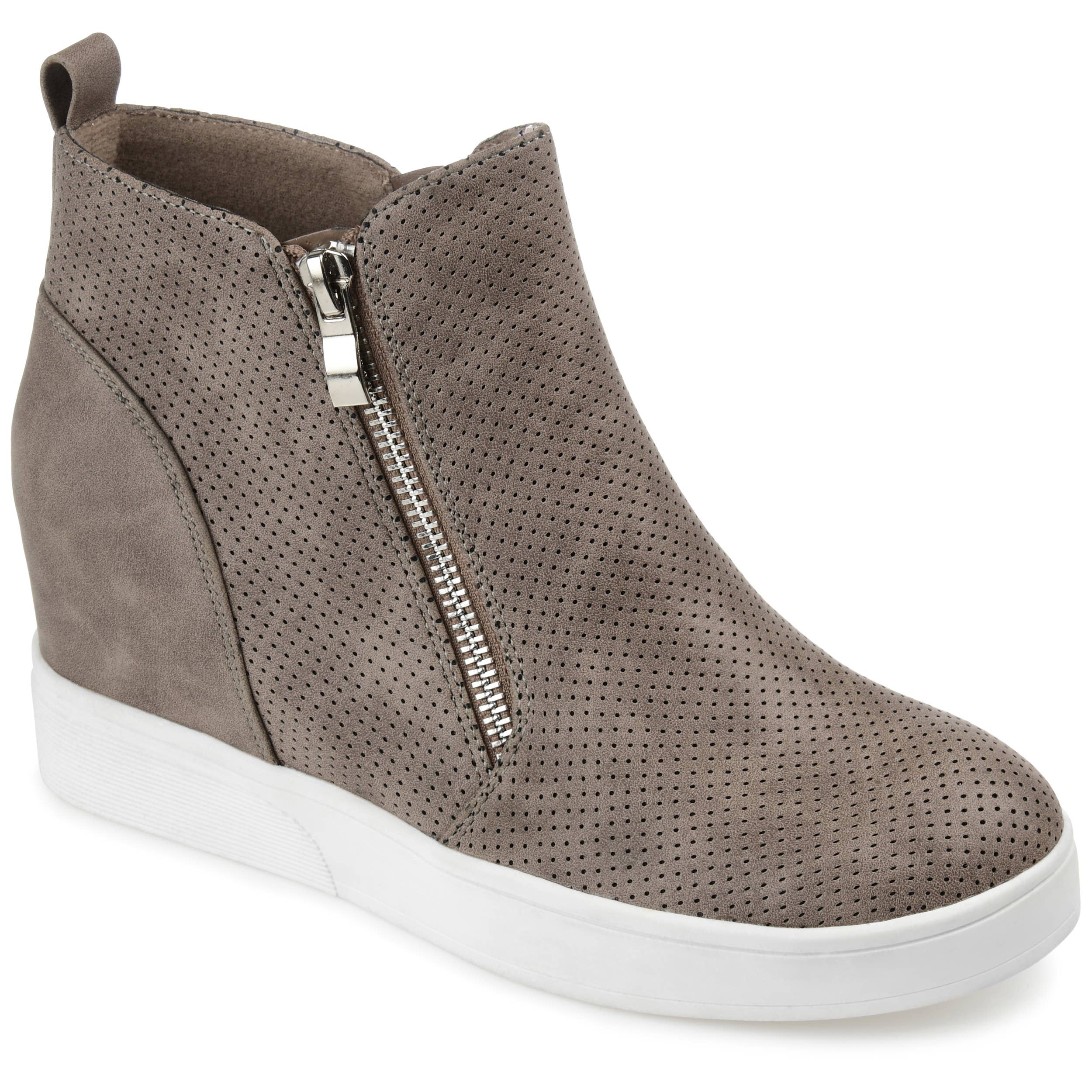 Journee - Wholesale Wedges - Women's - Pennelope Wedge Sneakers In Faux Leather4