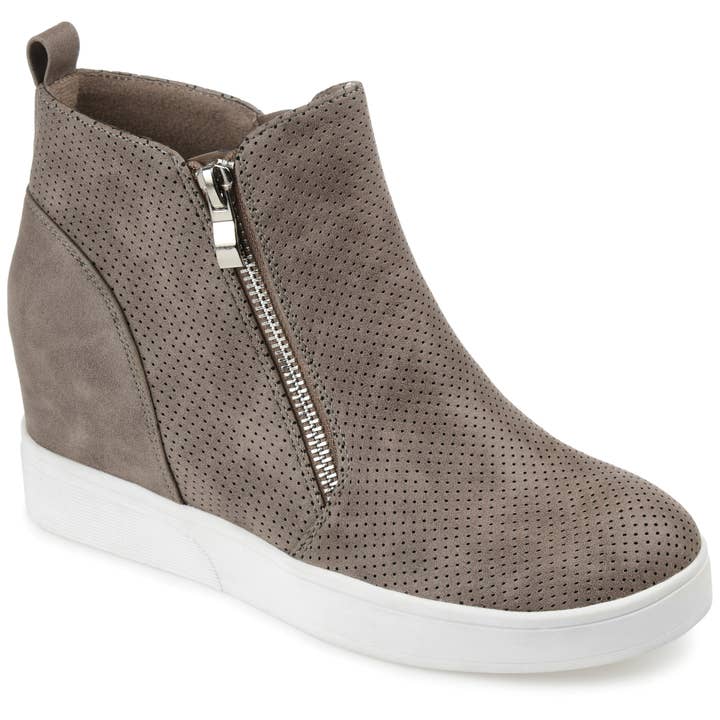 Journee - Wholesale Wedges - Women's - Pennelope Wedge Sneakers In Faux Leather4