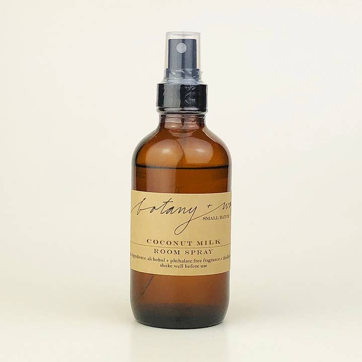 Coconut Milk 4oz. Room Spray for wholesale by botany+wax