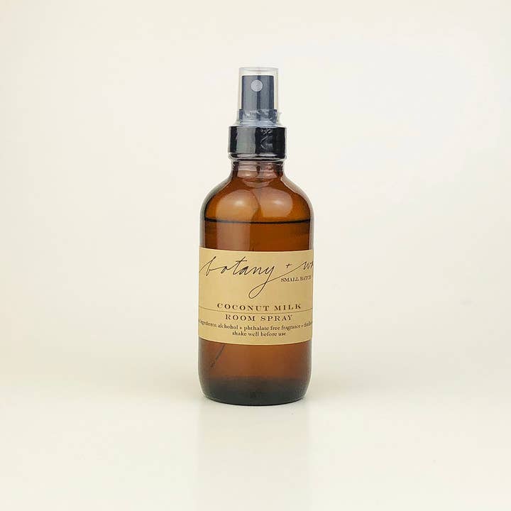 Coconut Milk 4oz. Room Spray for wholesale by botany+wax