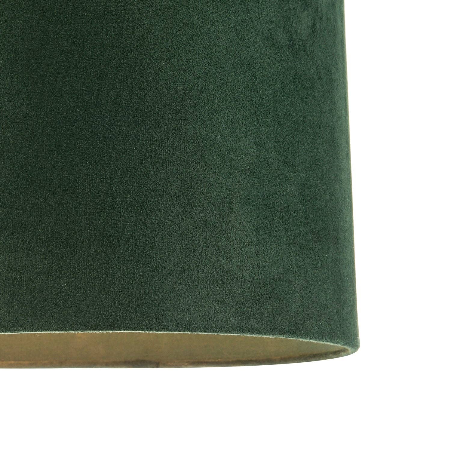 Happy Homewares – wholesale Lampshade – Soft Velvet Forest Green Fabric Round Lamp Shade for Table or Pendant3