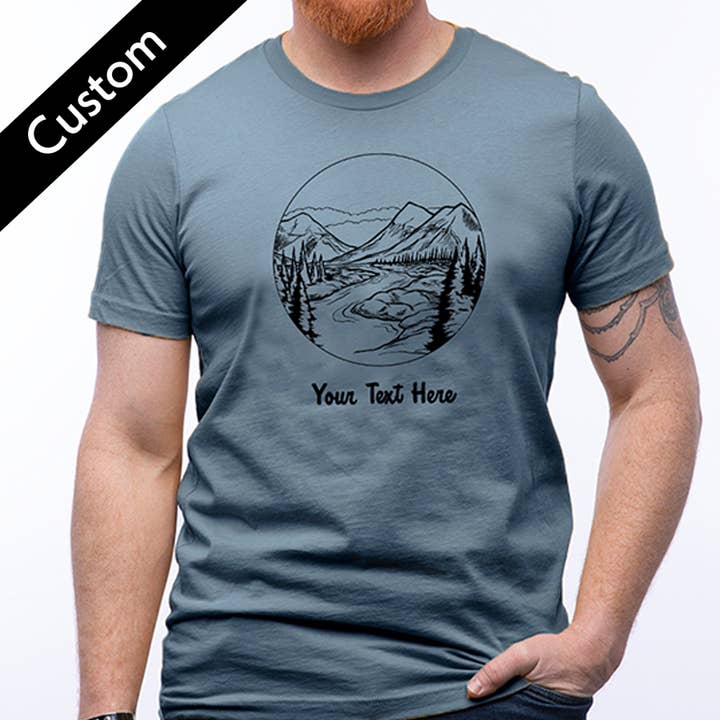 T-shirt Personalizada de Montanha | T-shirt Gráfica Personalizável por atacado de Counter Couture