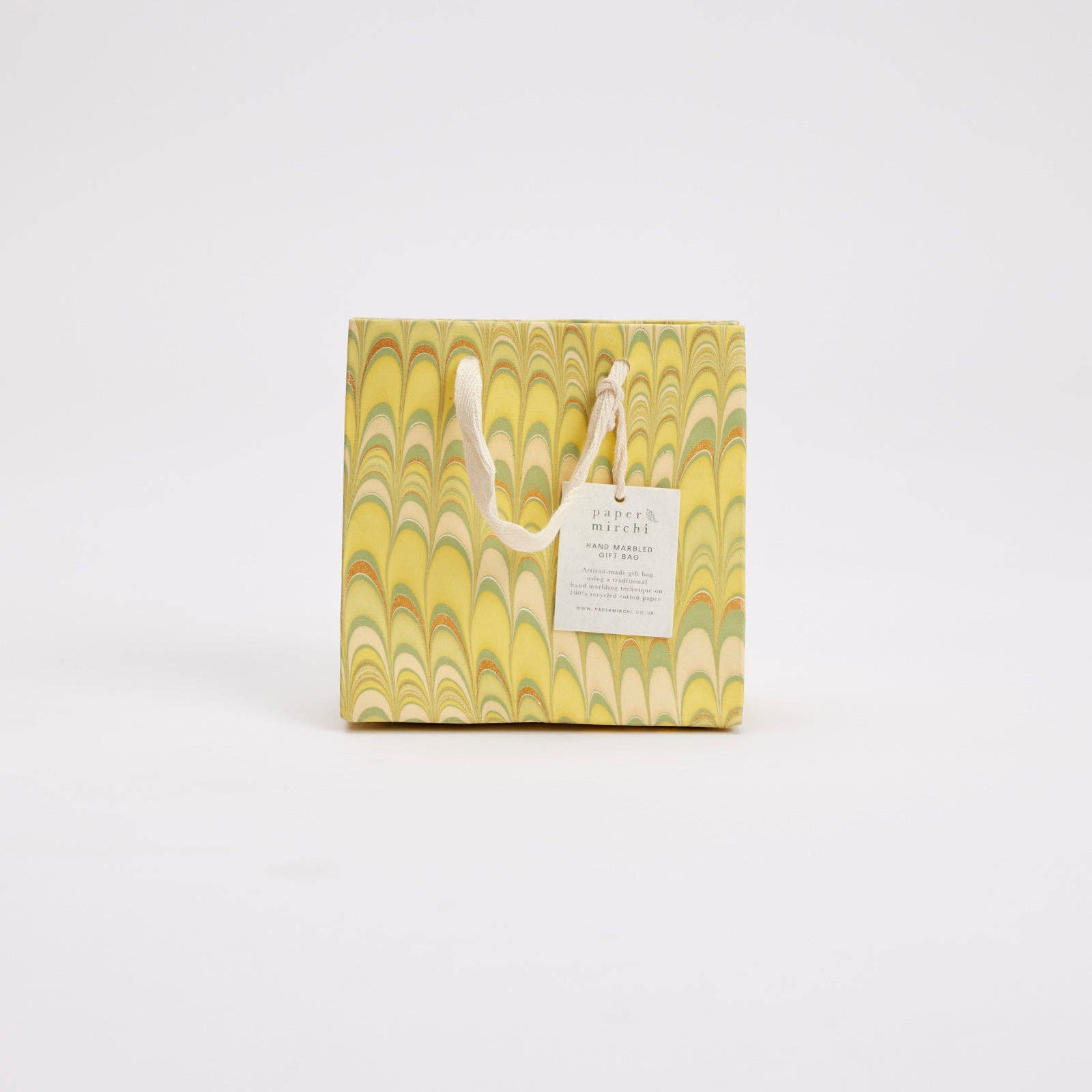 Paper Mirchi - Wholesale Gift Bag - Hand Marbled Gift Bags (Small) - Bouquet5