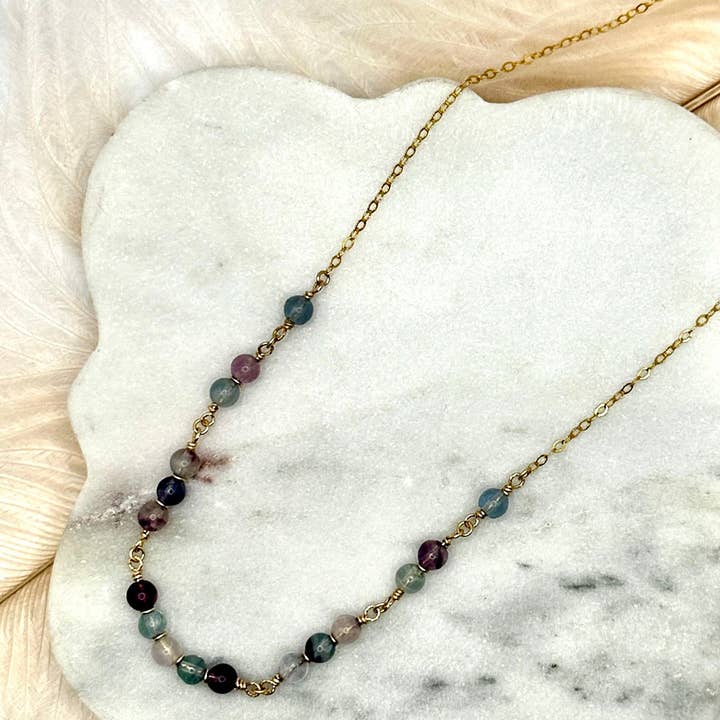 The forEVER Jewelry - Wholesale Beaded/Pearl Necklace - Fluorite Necklace0