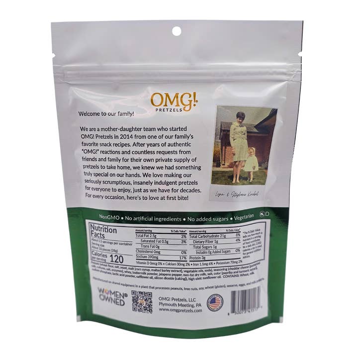 OMG! Pretzels - Wholesale Pretzels - Cheddar Jalapeno Sourdough Pretzel Nuggets 5.5 oz1