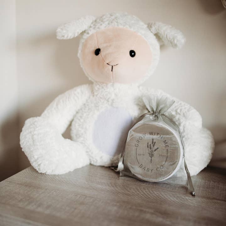 Grow With Me Baby Co - Wholesale Stuffed/Plush Toy - Kids & Baby - Monthly Milestone Tracker, Lamb Stuffed Animal 6