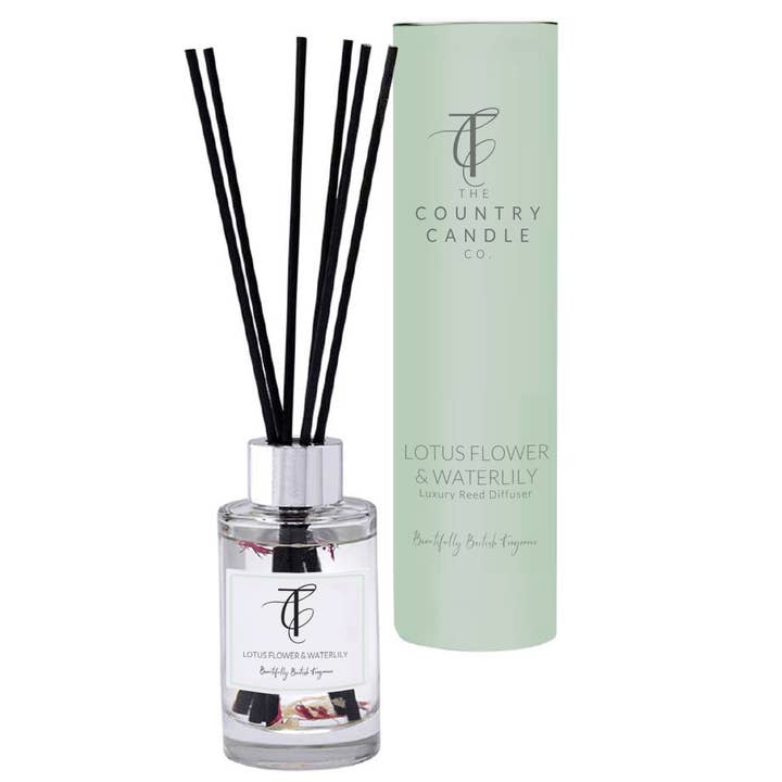 Pastelli-Fiore di Loto & Ninfea Diffusore a Bastoncini 100ml per la vendita all'ingrosso da parte di The Country Candle Co.