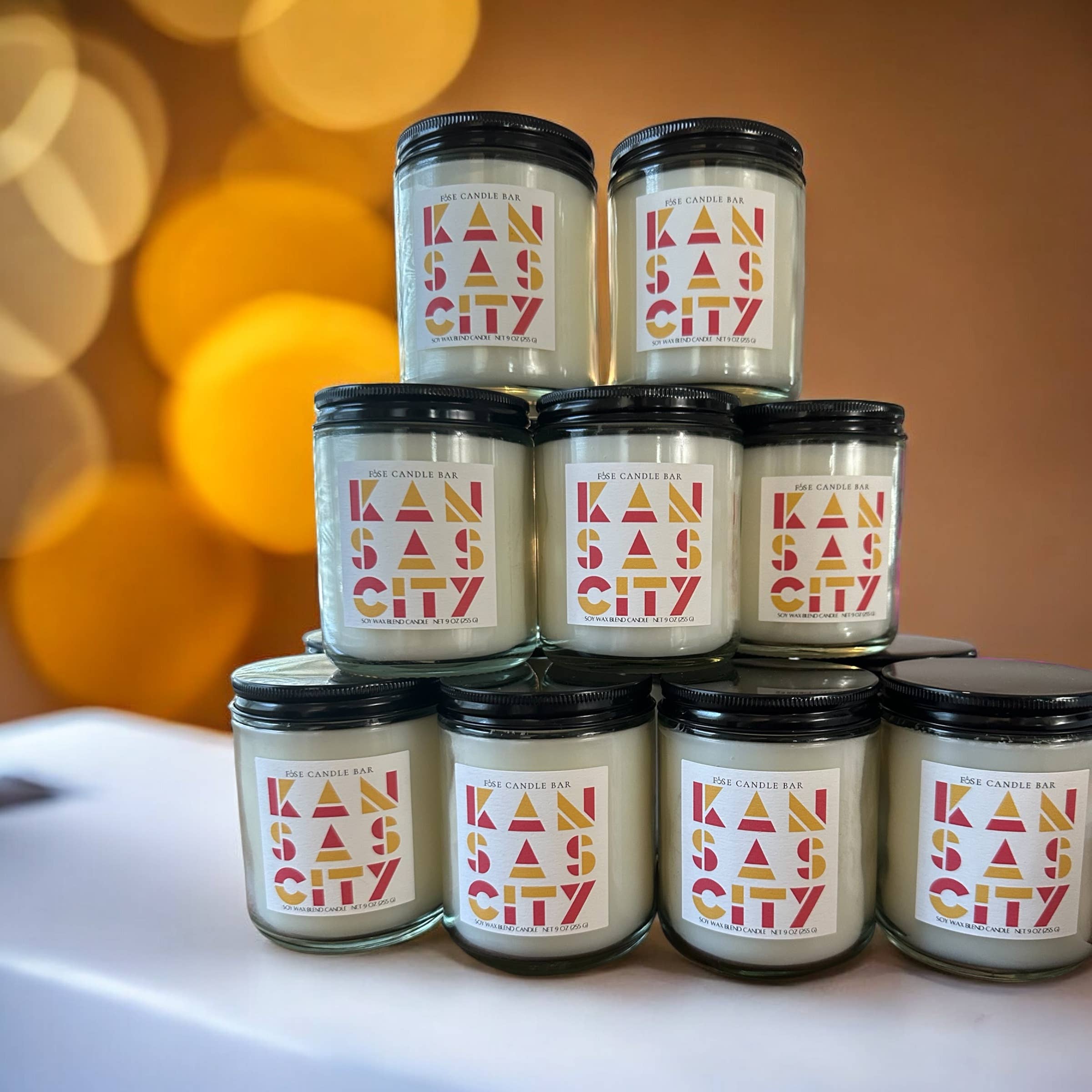 Fuse Candle Bar - Wholesale Jar/Filled Candle - Kansas City Game Day Candle – 9 oz Soy Blend, Fanfav2