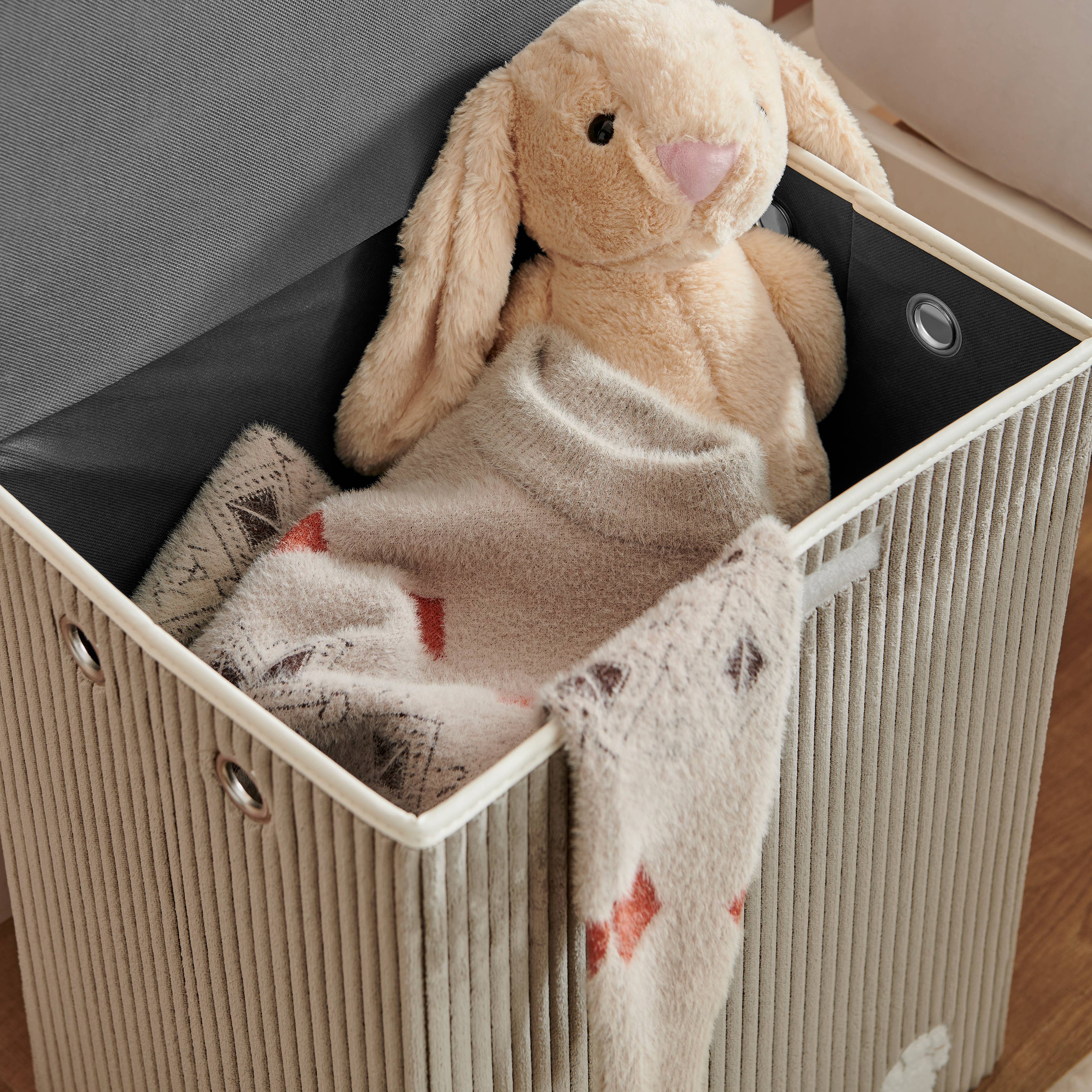 Danya B - Wholesale Laundry Hamper - Collapsible Corduroy Kids Plush Laundry Hamper Toy Storage17