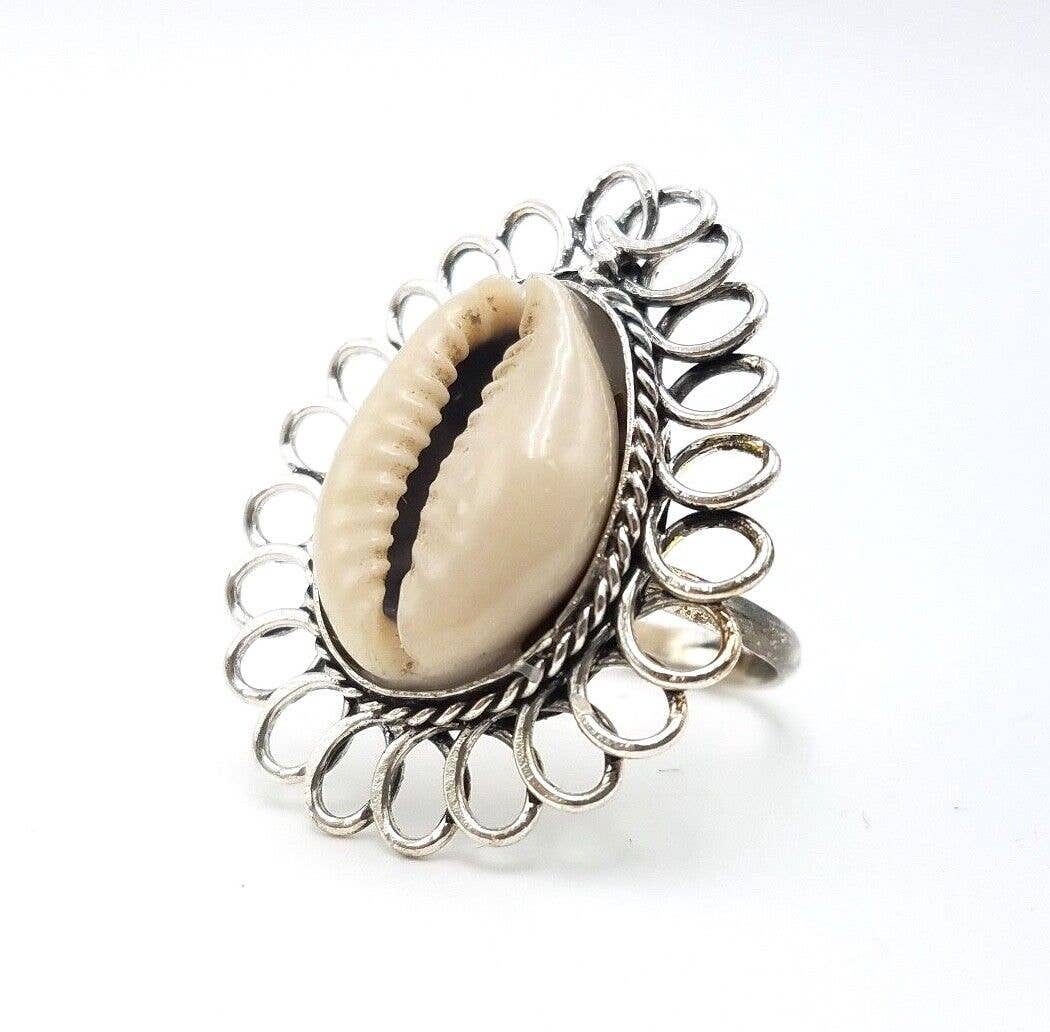 Treasure Jewelry - Venta al por mayor Anillos grandes/de cóctel - Anillo de concha de Cowrie8