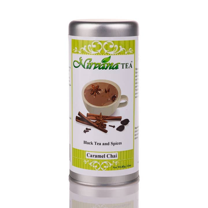 Caramel Chai voor wholesale door Nirvana Tea Inc