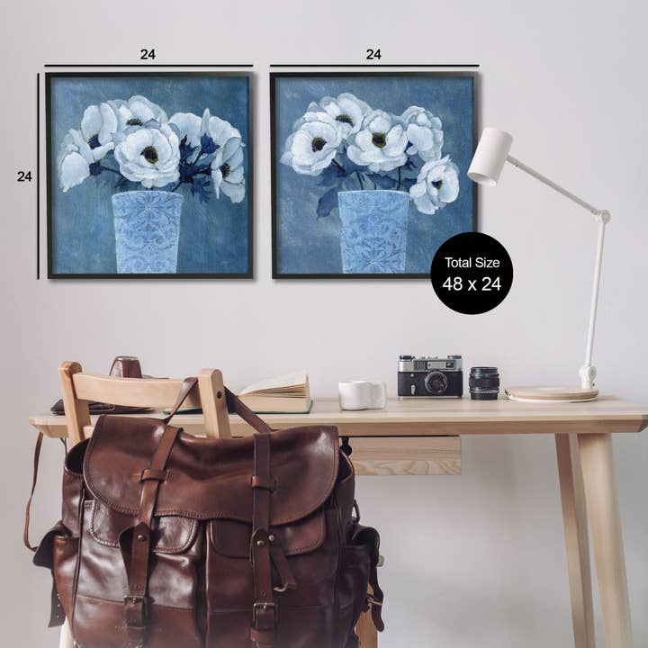 Stupell Industries - Wholesale Wall Decor - Kids & Baby - Magnolia Bouquets on Blue Framed Art3