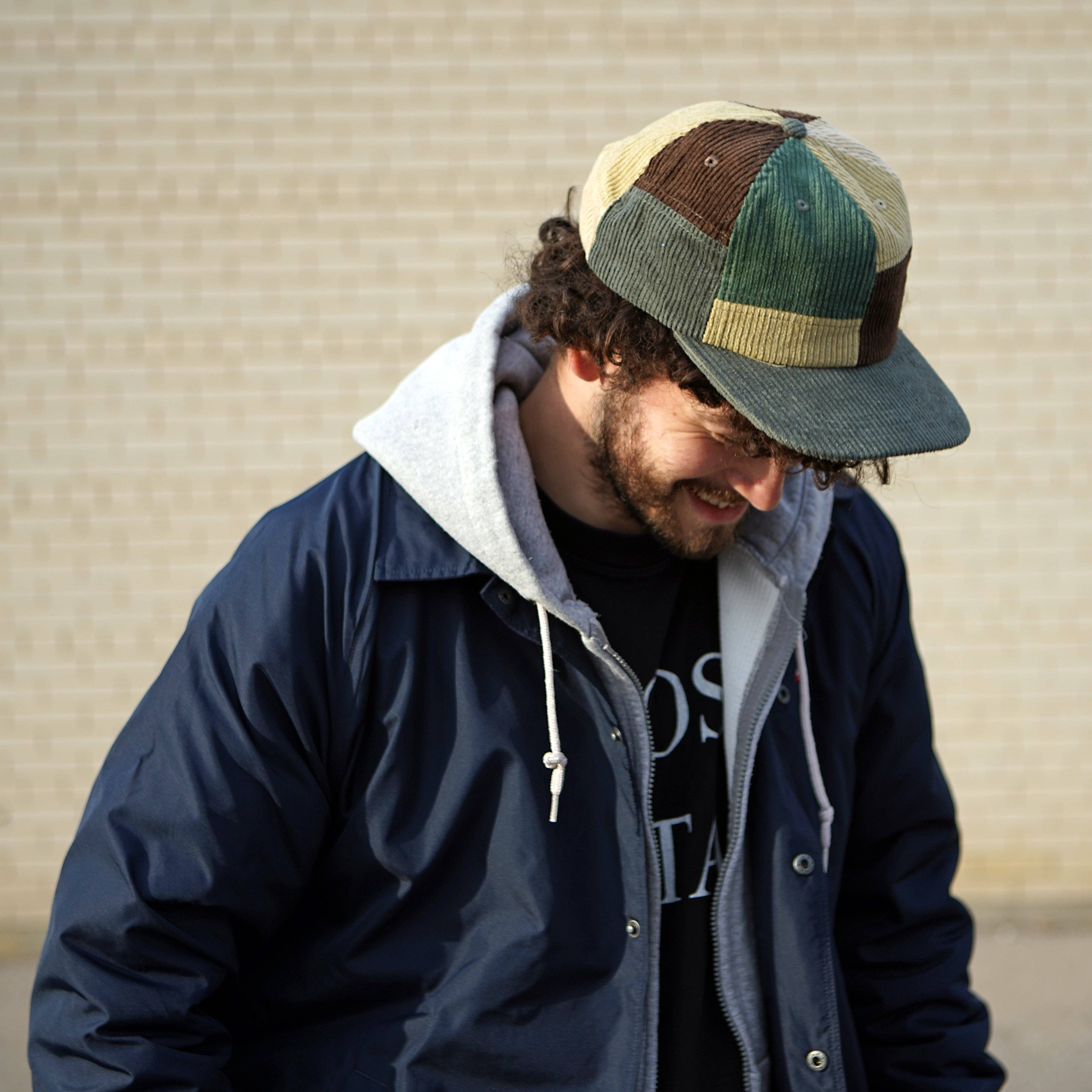 Stuntin Goods - Wholesale Flat Brim Cap - Unisex - Patchwork Corduroy Hat3