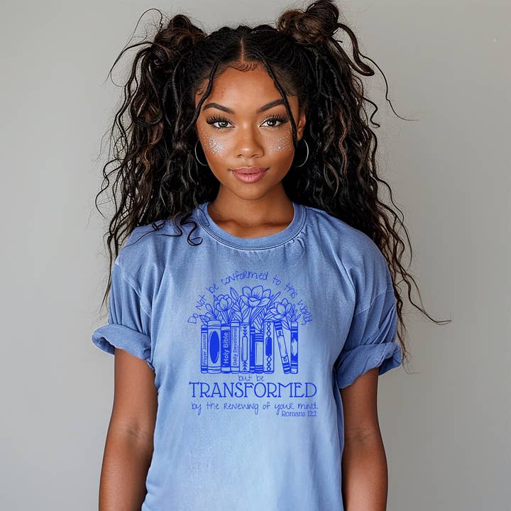 Renew Your Mind Book Lovers Christian T-shirt voor wholesale door Love Ann Joy Apparel, LLC