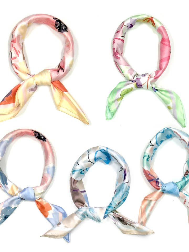 Foulard d'été imprimé peinture florale pour la vente par Hana