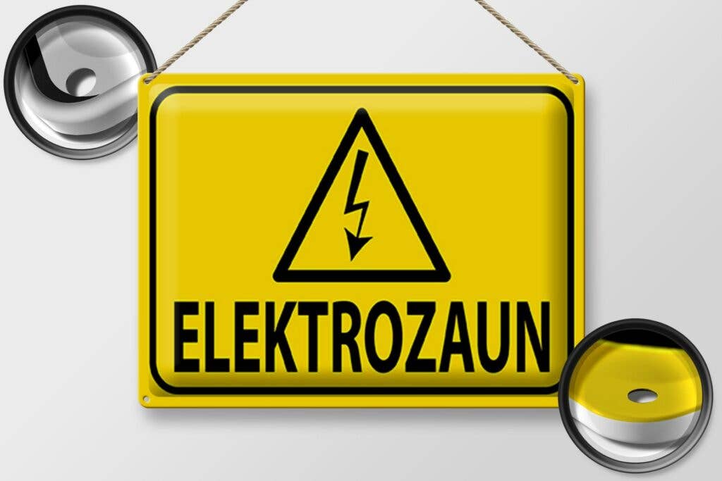 Femer - Wholesale Sign - Tin sign note 40x30cm electric fence warning sign caution decorative sign tin sign1