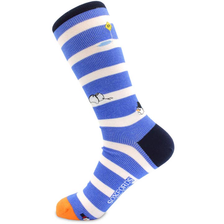 Soxfords - Wholesale Socks - Men's - "Watch the Ice" - Snowman Themed Men's Pima Socks